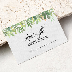 Grüne Sommerziel Windelwindung Begleitkarte