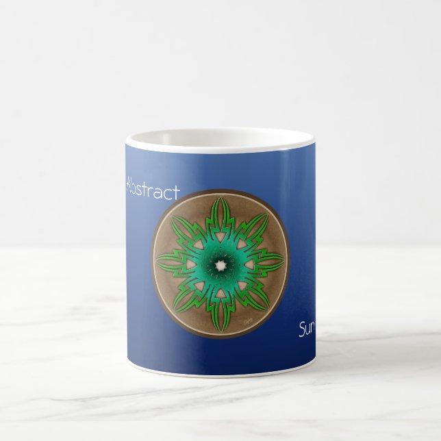 Grüne Sonne Kaffeetasse (Mittel)