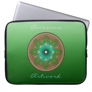 Grüne Sonne Laptopschutzhülle