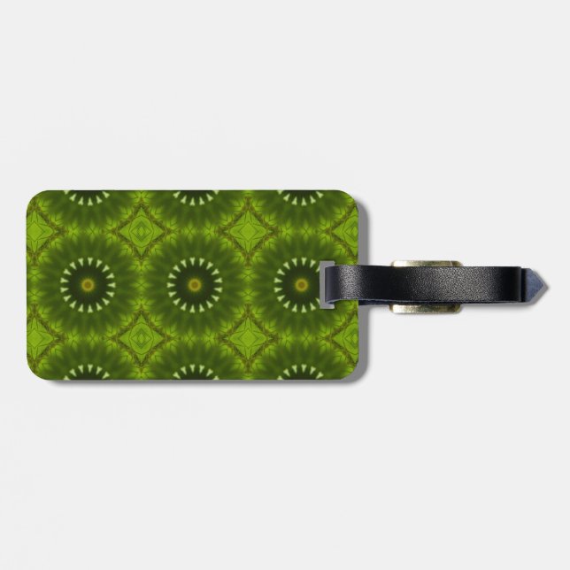 Grüne Sonnen Gepäckanhänger (Rückseite horizontal)