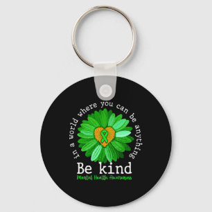 Grüne Sonnenblumen sind nettes T-Shirt Mental Heal Schlüsselanhänger
