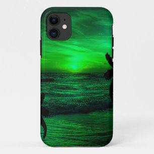 GRÜNE SONNENUNTERGÄNGE OZEAN IDYLLISCH Case-Mate iPhone HÜLLE