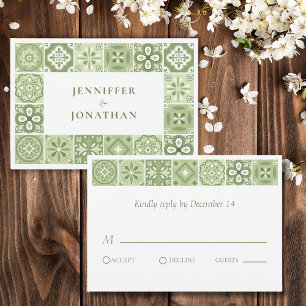 Grüne spanische Fliesen