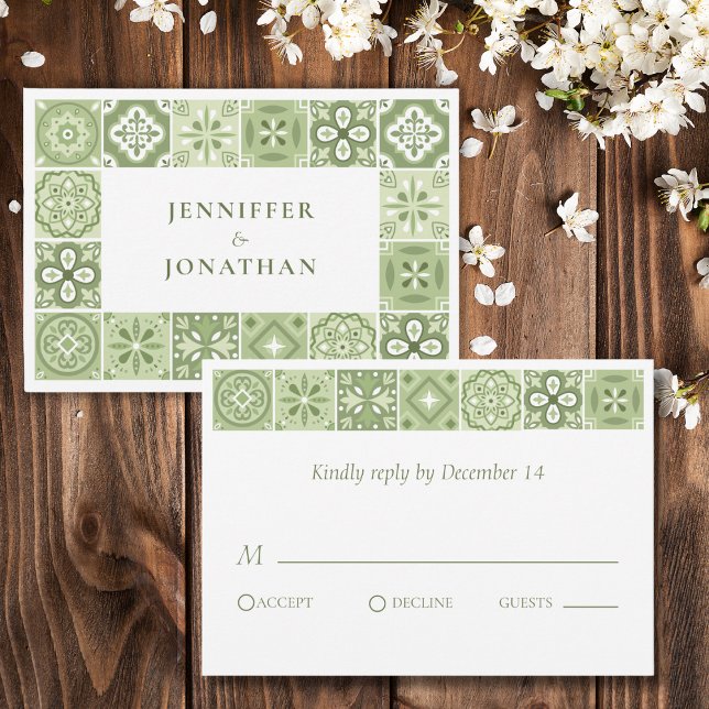 Grüne spanische Fliesen (Von Creator hochgeladen)