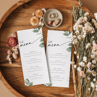 Grüne Speisekarte Eukalyptus - Speisen und Getränk