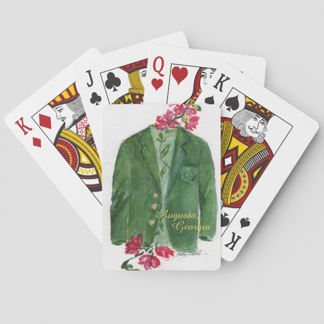 Grüne Spielkarten mit Jacke (Rückseite)