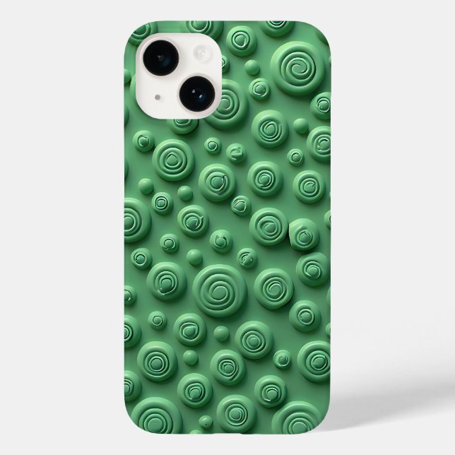 Grüne Spirale-Textur iPhone-Hülle Moderner Look Case-Mate iPhone Hülle (Rückseite)