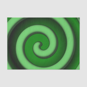 Grüne Spiralzone Seidenpapier