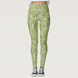 grüne Spitze-Leggings Leggings