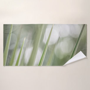 Grüne spitzen Pflanze Natur Foto Badehandtuch