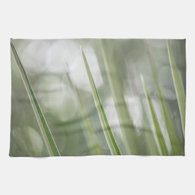 Grüne spitzen Pflanze Natur Foto Geschirrtuch (Horizontal)