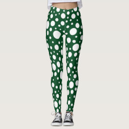 Grüne Spots Leggings