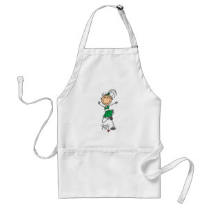 Grüne Stäbchen-Figur Cheerleader T-Shirts und Gesc Schürze