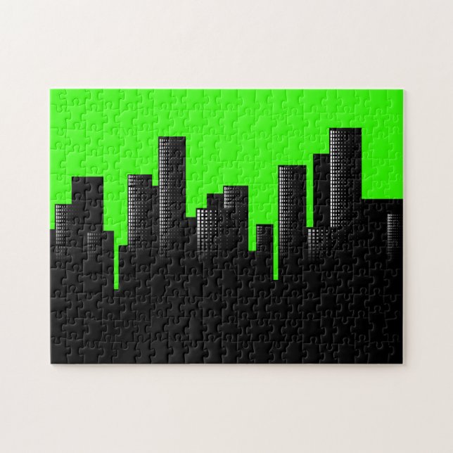 grüne Stadt Puzzle (Horizontal)
