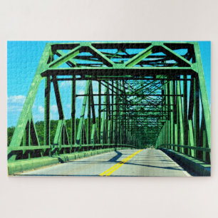 Grüne Stahlbrücke Puzzle