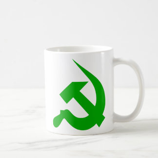 Grüne starke Neo-Hammer u. Sichel-Tasse Kaffeetasse