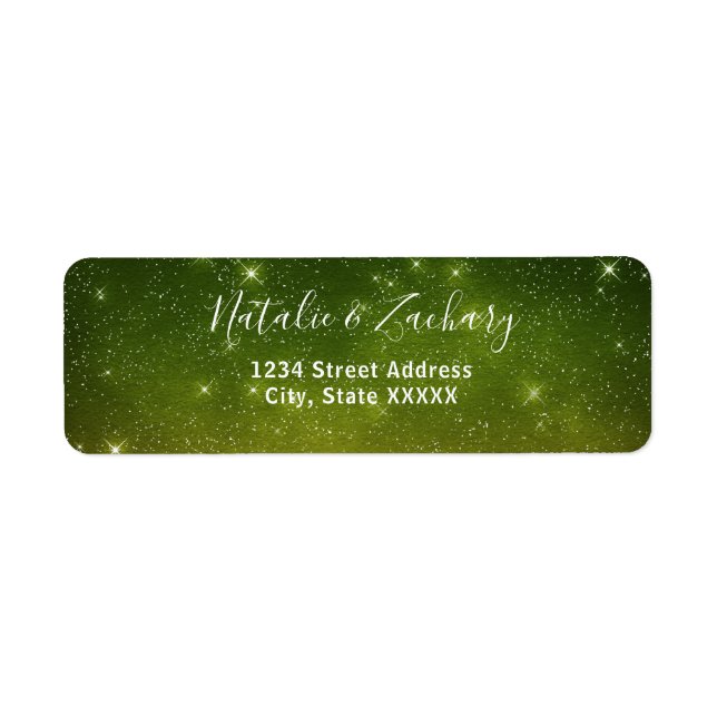 Grüne Starry Night Celestial Wedding Address (Vorne)