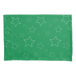 Grüne Stars Pillowcase Kissenbezug