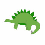 Grüne Stegosaurus-Skulptur Fotoskulptur Magnet<br><div class="desc">Ein freundlicher Stegosaurus.</div>