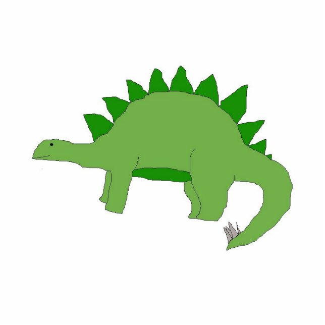 Grüne Stegosaurus-Skulptur Fotoskulptur Magnet (Vorne)