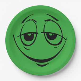 Grüne Steiniges Auge Funny Birthday Party Pappteller