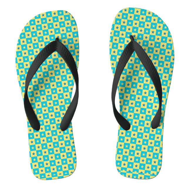 Grüne Sterne Flip Flops (Fußbett)
