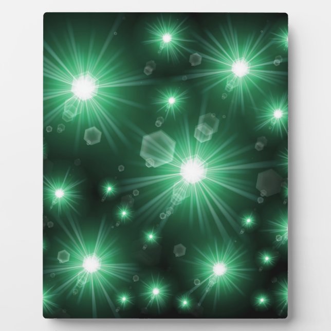 Grüne Sterne Fotoplatte (Vorderseite)