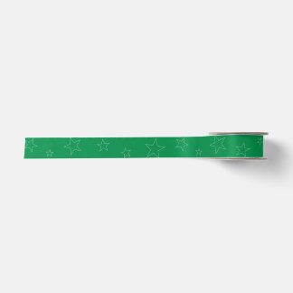 Grüne Sterne-Schleife Satinband
