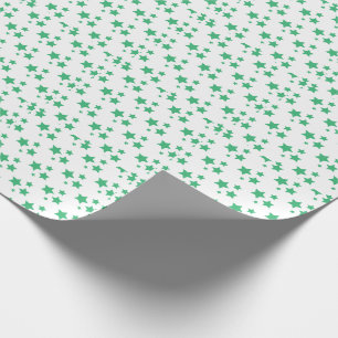 Grüne Sterne Zeitgenössisches Wrapping Paper Geschenkpapier