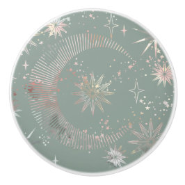 Grüne Sternexplosion Keramikknauf