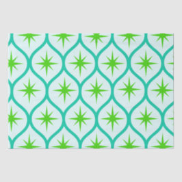 Grüne Sternexplosionen des Ovals Pattern aus dem M Seidenpapier