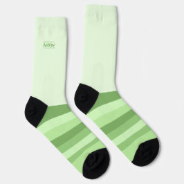 Grüne Stille heimlich wilde Streifen Socken