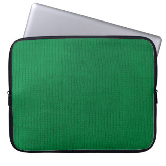 Grüne Stockinette Laptop-Hülse Laptopschutzhülle