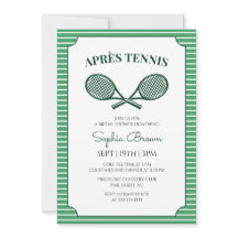 Grüne Streifen Après Tennis Brautparty