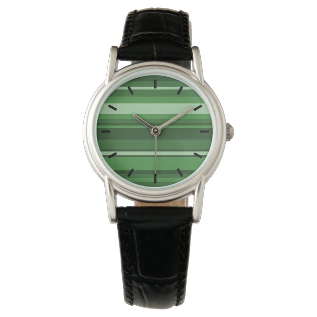 Grüne Streifen Armbanduhr (Vorderseite)