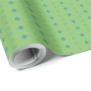 Grüne Streifen blau Diamant einfache geometrische Geschenkpapier