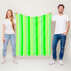 Grüne Streifen Fleecedecke
