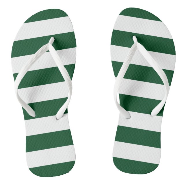 Grüne Streifen Flip Flops (Fußbett)