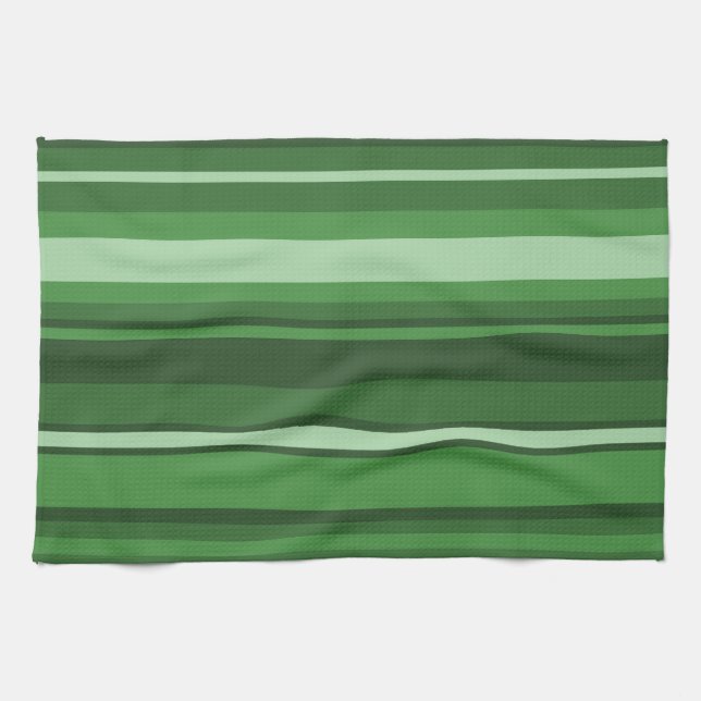 Grüne Streifen Geschirrtuch (Horizontal)