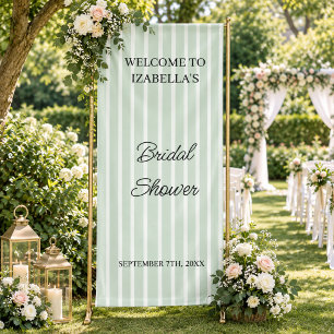 Grüne Streifen Hochzeit Brautparty Verlobt Banner