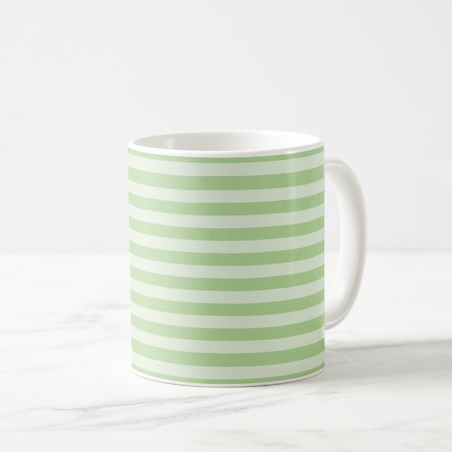 Grüne Streifen Kaffeetasse (VorderseiteRechts)
