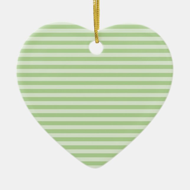 Grüne Streifen Keramik Ornament (Vorne)