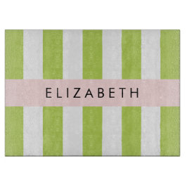 Grüne Streifen, Linien, Streifen, Ihr Name Schneidebrett