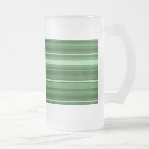 Grüne Streifen Mattglas Bierglas