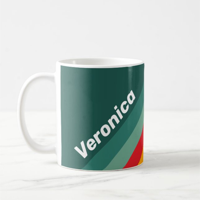 Grüne Streifen mit Namen Kaffeetasse (Links)
