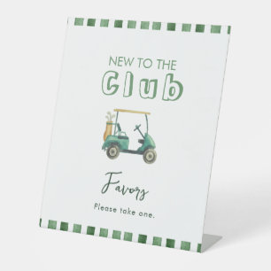 Grüne Streifen Neu im Club Golf Cart Favor  Sockelschild