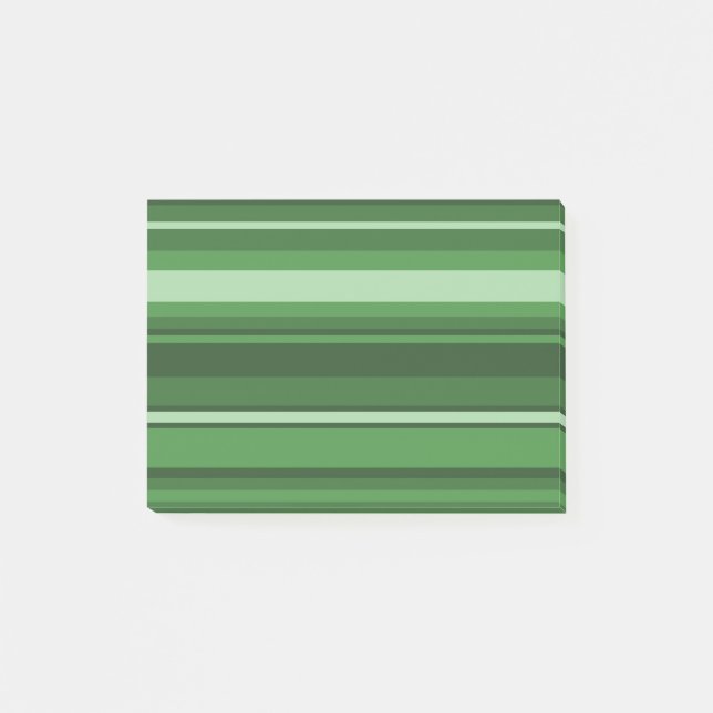 Grüne Streifen Post-it Klebezettel (Vorderseite)