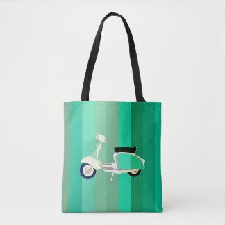 Grüne Streifen Retro Roller-Tragetasche