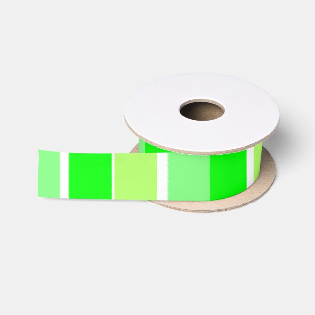 Grüne Streifen Satinband (Spule)