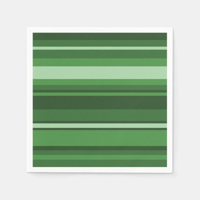 Grüne Streifen Serviette (Vorderseite)